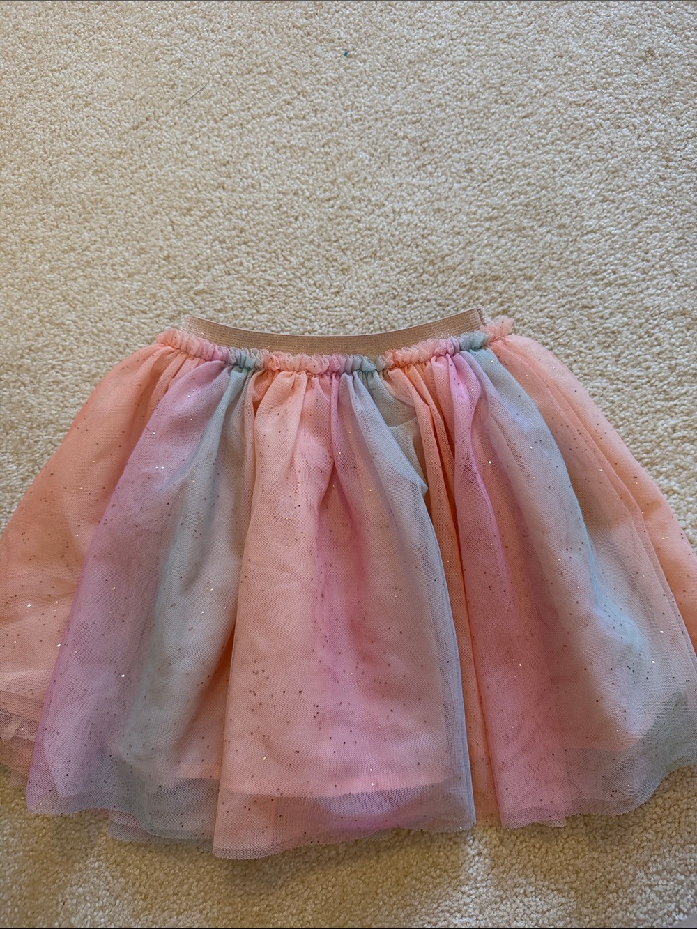 H&M Pastel Rainbow Tulle Skirt - Pink, Peach, Light Blue